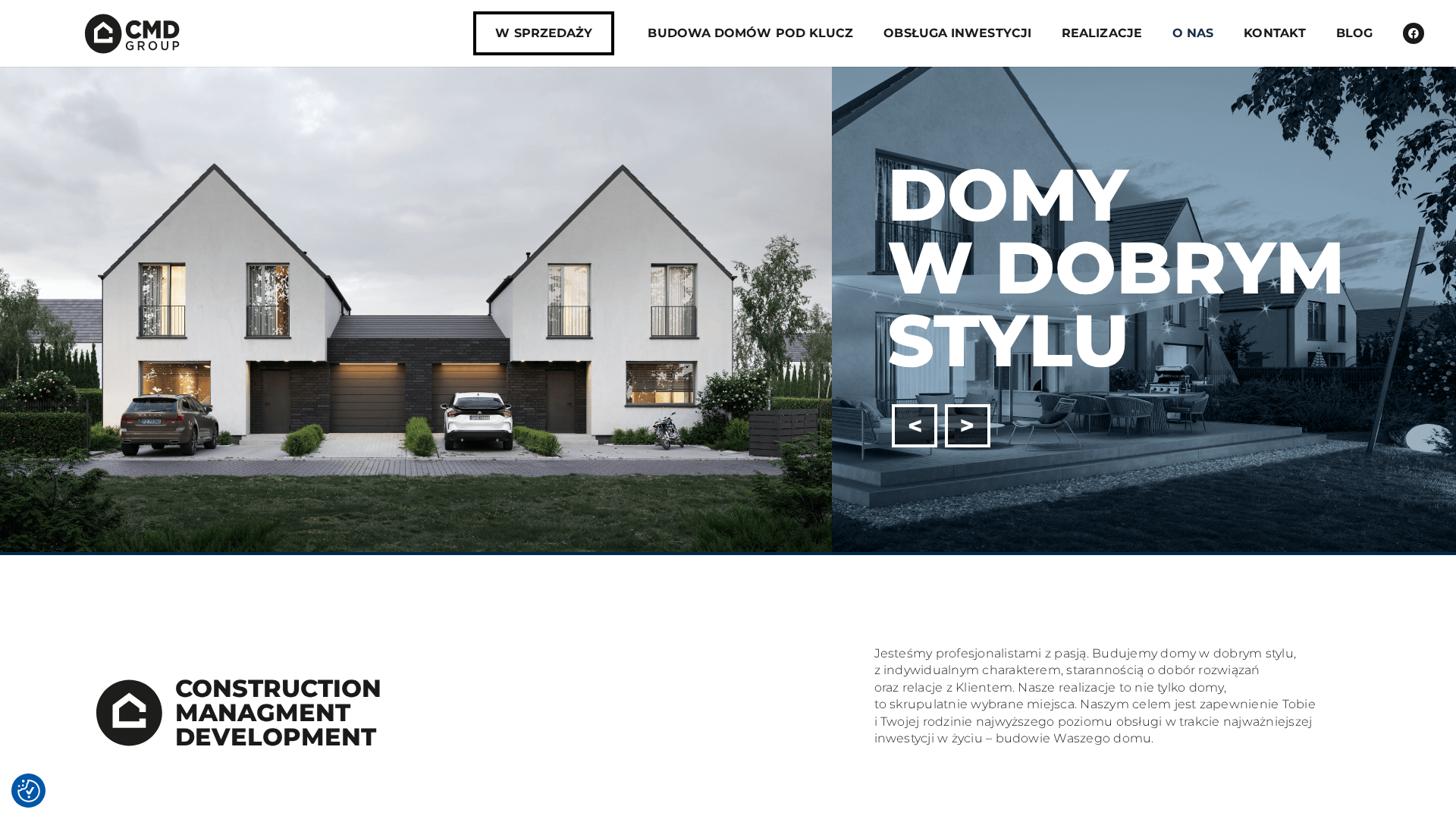 Podgląd strony CMD GROUP