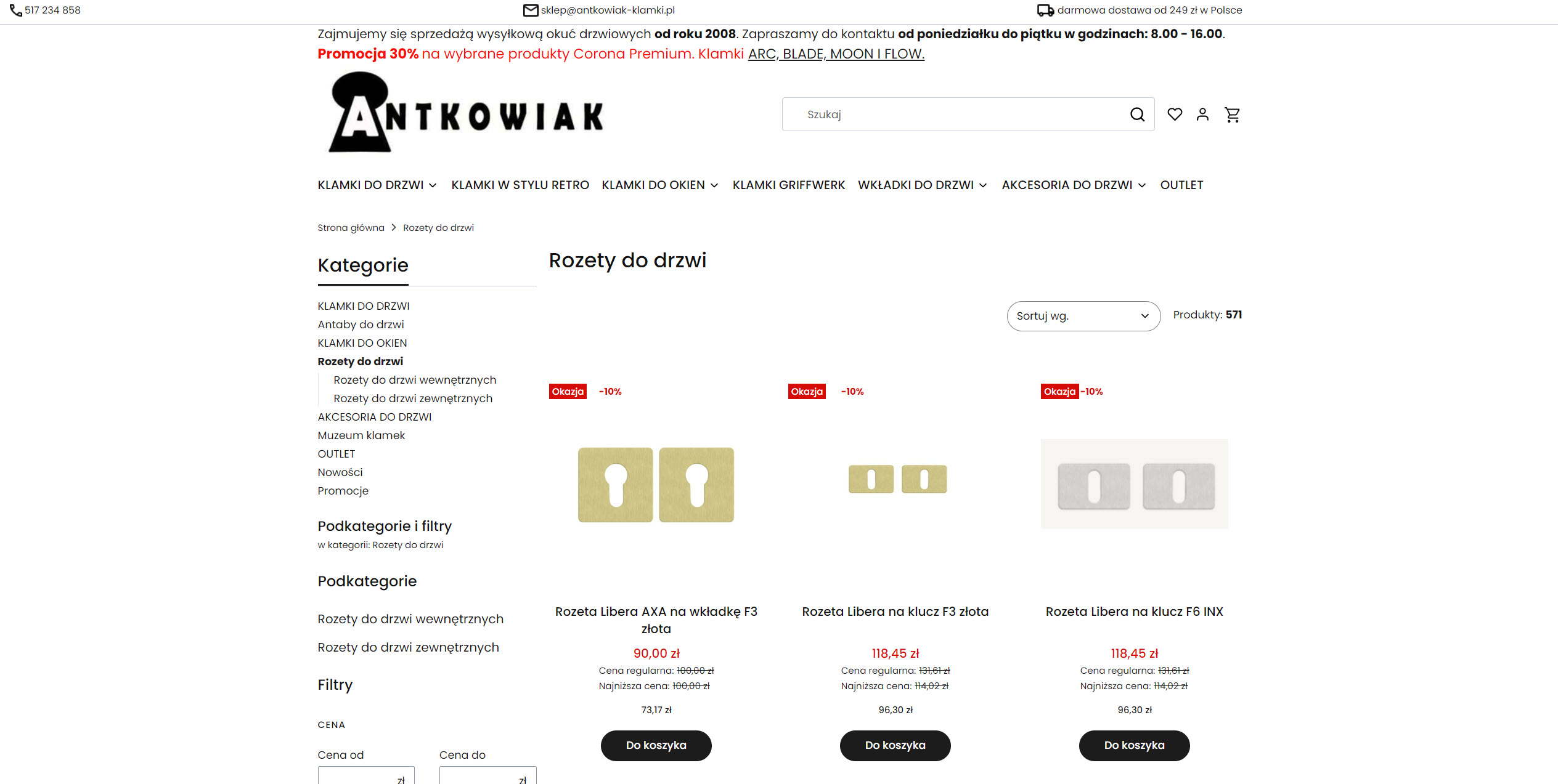 Jakie typy rozet drzwiowych sprawdzają się w drzwiach wewnętrznych i zewnętrznych?